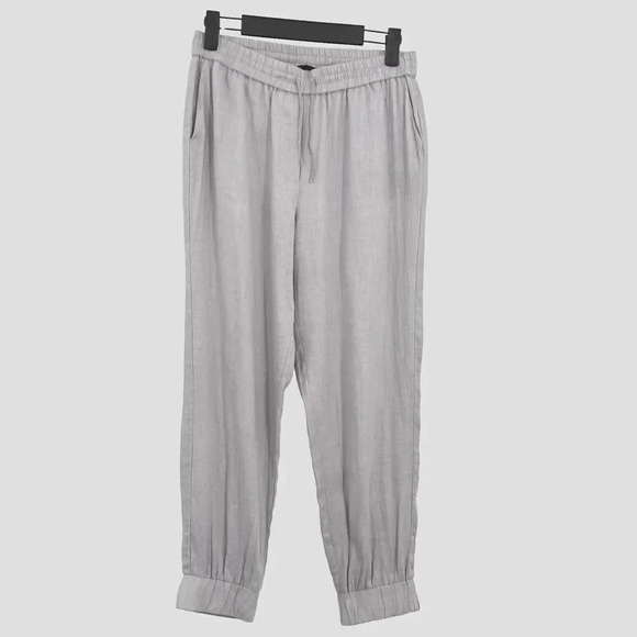 Beautiful People Line Jogger‎ Pants Gray Size S Pull-On Drawstring Beachy Casual - Picture 1 of 9